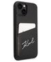 Original Case IPHONE 14 PLUS Karl Lagerfeld Signature Logo Cardslot (KLHCP14MCSSK) black 3666339094287