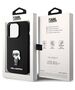 Original Case APPLE IPHONE 15 PRO Karl Lagerfeld Silicone Ikonik Metal Pin (KLHCP15LSMHKNPK) black 3666339166014