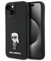 Original Case APPLE IPHONE 15 Karl Lagerfeld Silicone Ikonik Metal Pin (KLHCP15SSMHKNPK) black 3666339165994