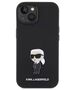 Original Case APPLE IPHONE 15 Karl Lagerfeld Silicone Ikonik Metal Pin (KLHCP15SSMHKNPK) black 3666339165994