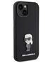 Original Case APPLE IPHONE 15 Karl Lagerfeld Silicone Ikonik Metal Pin (KLHCP15SSMHKNPK) black 3666339165994