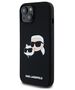 Karl Lagerfeld case for iPhone 15 6,1&quot; KLHMP15SSKCHPPLK black HC Magsafe silicone sil double heads print 3666339256708