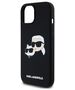 Karl Lagerfeld case for iPhone 15 6,1&quot; KLHMP15SSKCHPPLK black HC Magsafe silicone sil double heads print 3666339256708