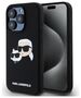 Karl Lagerfeld case for iPhone 15 Pro 6,1&quot; KLHMP15LSKCHPPLK black HC Magsafe silicone sil double heads print 3666339256722