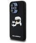 Karl Lagerfeld case for iPhone 15 Pro 6,1&quot; KLHMP15LSKCHPPLK black HC Magsafe silicone sil double heads print 3666339256722