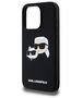 Karl Lagerfeld case for iPhone 15 Pro 6,1&quot; KLHMP15LSKCHPPLK black HC Magsafe silicone sil double heads print 3666339256722