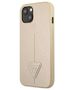 Original Case IPHONE 14 Guess Hardcase Saffianotriangle Logo (GUHCP14SPSATLE) beige 3666339065409