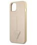 Original Case IPHONE 14 Guess Hardcase Saffianotriangle Logo (GUHCP14SPSATLE) beige 3666339065409