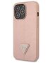 Original Case IPHONE 13 PRO Guess Hardcase Saffianotriangle Logo (GUHCP13LPSATLP) pink 3666339040413