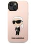 Original Case IPHONE 14 Karl Lagerfeld Hardcase Silicone Ikonik MagSafe (KLHMP14SSNIKBCP) pink 3666339087647