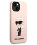 Original Case IPHONE 14 Karl Lagerfeld Hardcase Silicone Ikonik MagSafe (KLHMP14SSNIKBCP) pink 3666339087647