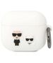 Original Case APPLE AIRPODS 3 Karl Lagerfeld Silicone Karl & Choupette (KLACA3SILKCW) white 3666339088217