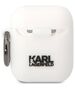 Original Case APPLE AIRPODS Karl Lagerfeld Silicone Karl & Choupette (KLACA2SILKCW) white 3666339088194