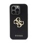 Original Case APPLE IPHONE 15 PRO Guess Hardcase Leather Perforated 4G Glitter Logo (GUHCP15LPSP4LGK) black 3666339151300