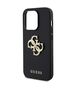 Original Case APPLE IPHONE 15 PRO Guess Hardcase Leather Perforated 4G Glitter Logo (GUHCP15LPSP4LGK) black 3666339151300