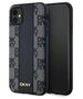 Original Case IPHONE 11 / XR DKNY Hardcase Leather Checkered Mono Pattern MagSafe (DKHMN61PCPVSLK) black 3666339259730