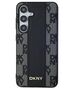 Original Case SAMSUNG GALAXY S24+ DKNY Hardcase Leather Checkered Mono Pattern MagSafe (KLHCN61PQDSMGK) black 3666339276812