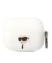 Case APPLE AIRPODS PRO Karl Lagerfeld Silicone Karl Head 3D (KLAPRUNIKH) white 3666339087845