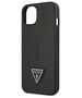 Original Case IPHONE 14 PLUS Guess Hardcase Saffianotriangle Logo (GUHCP14MPSATLK) black 3666339065379