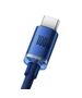 Baseus Crystal Shine cable USB to USB-C, 5A100W1.2m (blue) 6932172602819