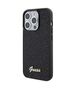 Original Case APPLE IPHONE 15 PRO Guess Hardcase Disco Metal Script (GUHCP15LPMSDGSK) black 3666339173456