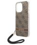 Original Case IPHONE 14 PRO Guess Hardcase 4G Print Strap (GUOHCP14LH4STW) brown 3666339093853