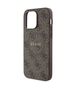 Original Case APPLE IPHONE 15 PRO Guess Hardcase 4G Collection Leather Metal Logo MagSafe (GUHMP15LG4GFRW) brown 3666339226480