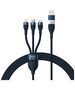 3in1 USB cable Baseus Flash Series 2, USB-C + micro USB + Lightning, 100W, 1.2m (blue) 6932172608750