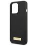 Original Case IPHONE 13 PRO MAX Guess Hard Case Silicone Logo Plate MagSafe (GUHMP13XSPLK) black 3666339056841