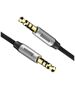 Baseus Yiven Audio Cable mini jack 3,5mm AUX, 1m (Black+Silver) 6953156257184