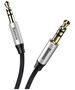 Baseus Yiven Audio Cable mini jack 3,5mm AUX, 1m (Black+Silver) 6953156257184