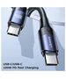 Cable 100W PD 1.2m USB-C - USB-C Usams U71 SJ524USB01 (US-SJ524) black 6958444973333