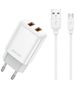 Wall Charger 2x USB 2.4A + Cable USB - micro USB Jellico EU02 white 6974929203238