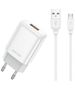 Wall Charger 2.4A USB + Cable USB - Micro USB Jellico EU01 white 6974929202606