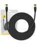 Braided network cable cat.8 Baseus Ethernet RJ45, 40Gbps, 5m (black) 6932172646813