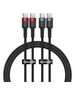 Cable Baseus Cafule USB-C do USB-C 100W, 1m, 2-Pack (Red-Black, Gray-Black) 6932172657451