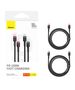 Cable Baseus Cafule USB-C do USB-C 100W, 1m, 2-Pack (Red-Black, Gray-Black) 6932172657451