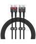 Cable Baseus Cafule USB-C do USB-C 100W, 2m, 2-Pack (Red-Black, Gray-Black) 6932172657444