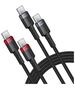 Cable Baseus Cafule USB-C do USB-C 100W, 2m, 2-Pack (Red-Black, Gray-Black) 6932172657444