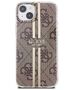 Original Case IPHONE 13 / 14 / 15 Guess Hardcase IML 4G Gold Stripe (GUHCP15SH4PSEGW) brown 3666339222826