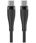 Maxlife MXUC-08 cable USB-C - USB-C 1,0 m 60W black nylon 5900495076908