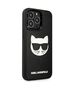 Original Case IPHONE 13 PRO MAX Karl Lagerfeld Hardcase 3D Rubber Choupette (KLHCP13XCH3DBK) black 3666339028169