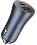 Baseus Golden Contactor Pro car charger, USB + USB-C, QC4.0+, PD, SCP, 40W (gray) 6953156201958