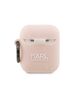 Case APPLE AIRPODS Karl Lagerfeld Silicone Choupette Head 3D light pink 3666339087951