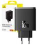 Wall charger Baseus OS-Cube Pro 2xUSB-C + USB, 65W (black) 6932172641474