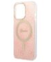 Original Case IPHONE 13 PRO MAX Guess Hardcase 4G Print MagSafe + Wireless Charger (GUBPP14SH4EACSB) pink 3666339103033