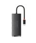 Baseus Lite Series Hub 4in1 USB-C to 4x USB 3.0 + USB-C, 25cm (Black) 6932172606244