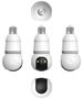 Techsuit Surveillance Camera E27, Full Color, Waterproof, Tuya App - Techsuit (Q23S) - White 5949419224759 έως 12 άτοκες Δόσεις