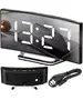 Mirror Clock Digital Electronic Electronic LED screen / Wake up / Thermometer black 5904161103288