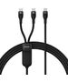 2in1 USB cable Baseus Flash Series USB-C do USB-C 100W, 1.5m (black 6932172622480